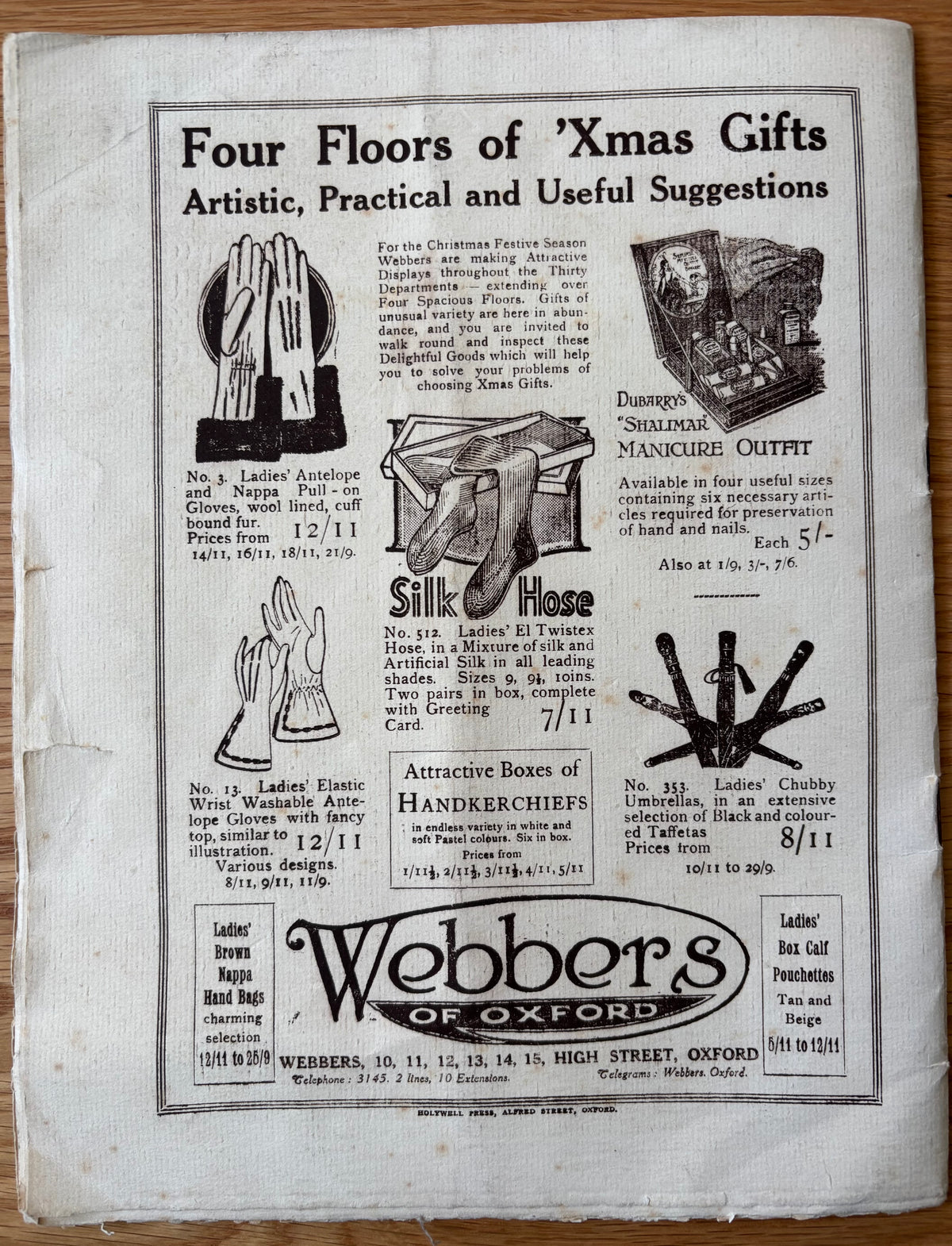 John Aldridge PROGRAMME 1927 OUOC Oxford University Great Bardfield CORONATION OF POPPAEA