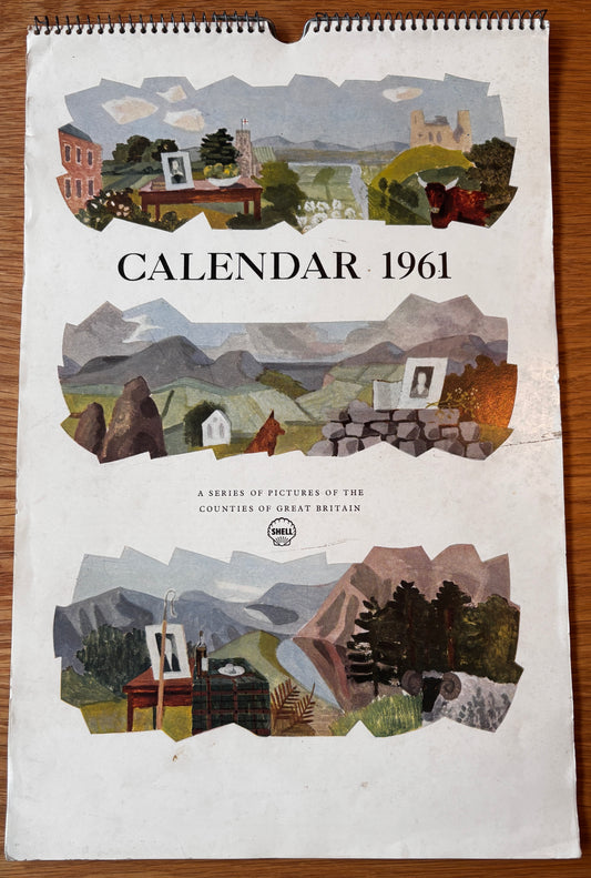 Kenneth Rowntree SHELL CALENDAR 1961 S R Badmin John O’Connor Illustrated ART