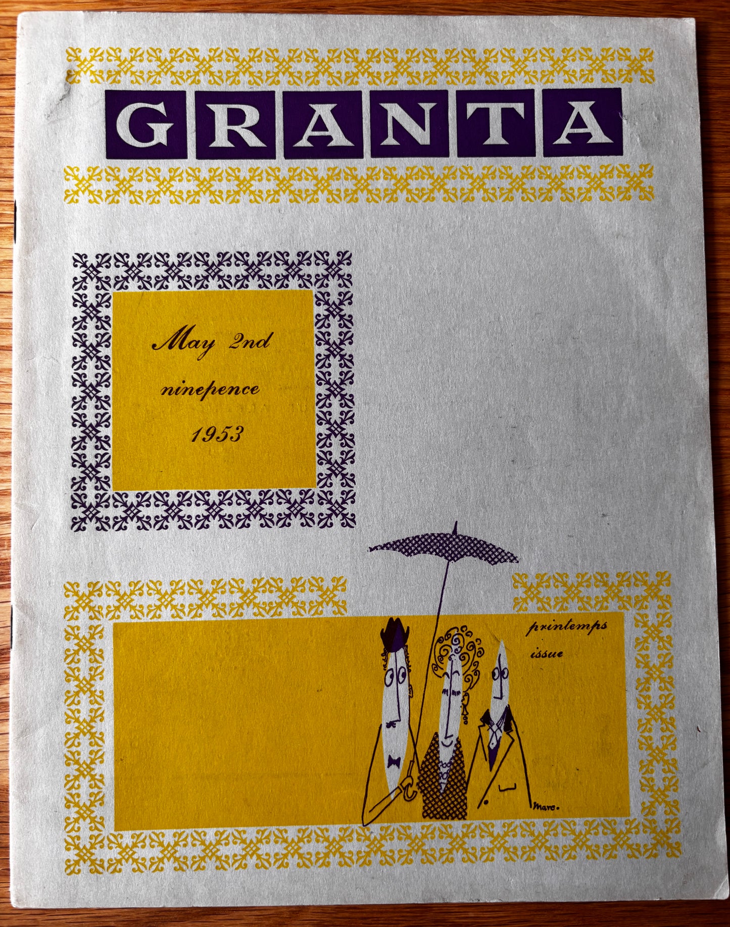 Mark Boxer Rusticated THE GRANTA Magazine MAY 2nd PROTEST LETTER E M FORSTER
