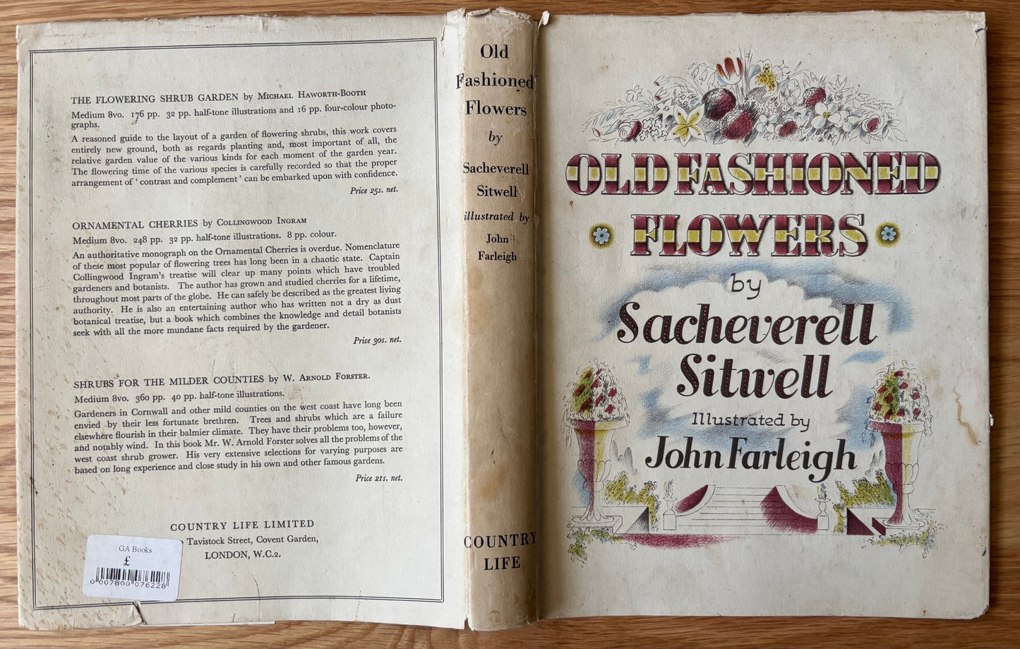 OLD FASHIONED FLOWERS 1948 DJ Sacheverell SItwell John Farleigh