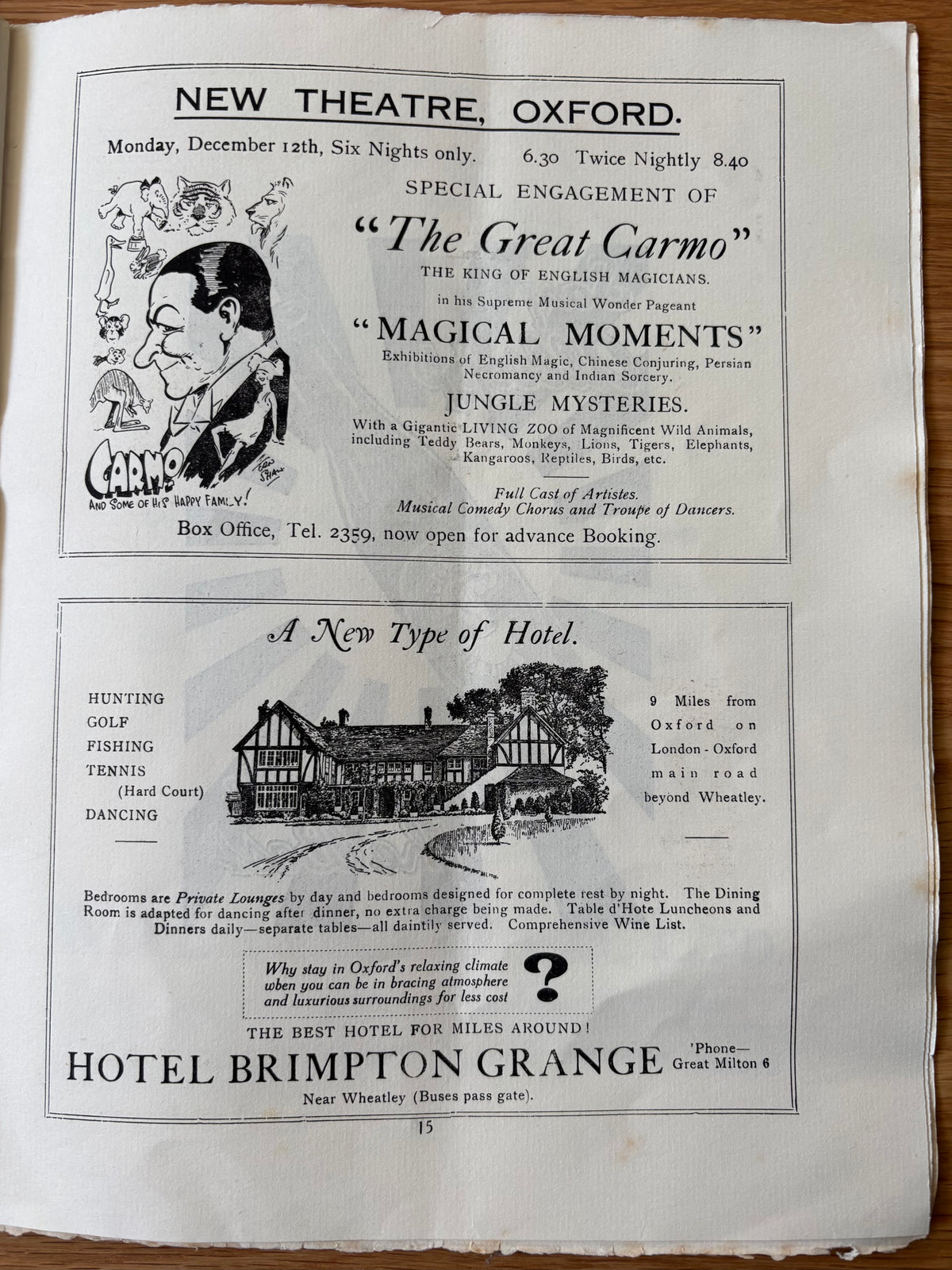 John Aldridge PROGRAMME 1927 OUOC Oxford University Great Bardfield CORONATION OF POPPAEA