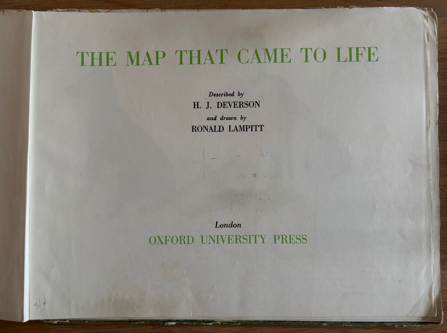 Ronald Lampitt THE MAP THAT CAME TO LIFE 1958 ILLUSTRATED OUP HB