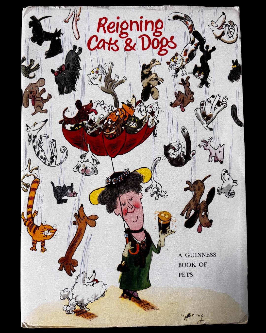 Gerard Hoffnung REIGNING CATS & DOGS GUINNESS BOOKLET Illus 1960 Poetry Compliments