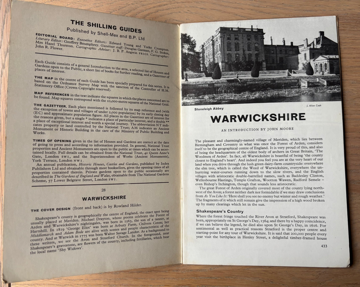 Rowland Hilder WARWICKSHIRE SHELL SHILLING GUIDE 1964 Illustrated