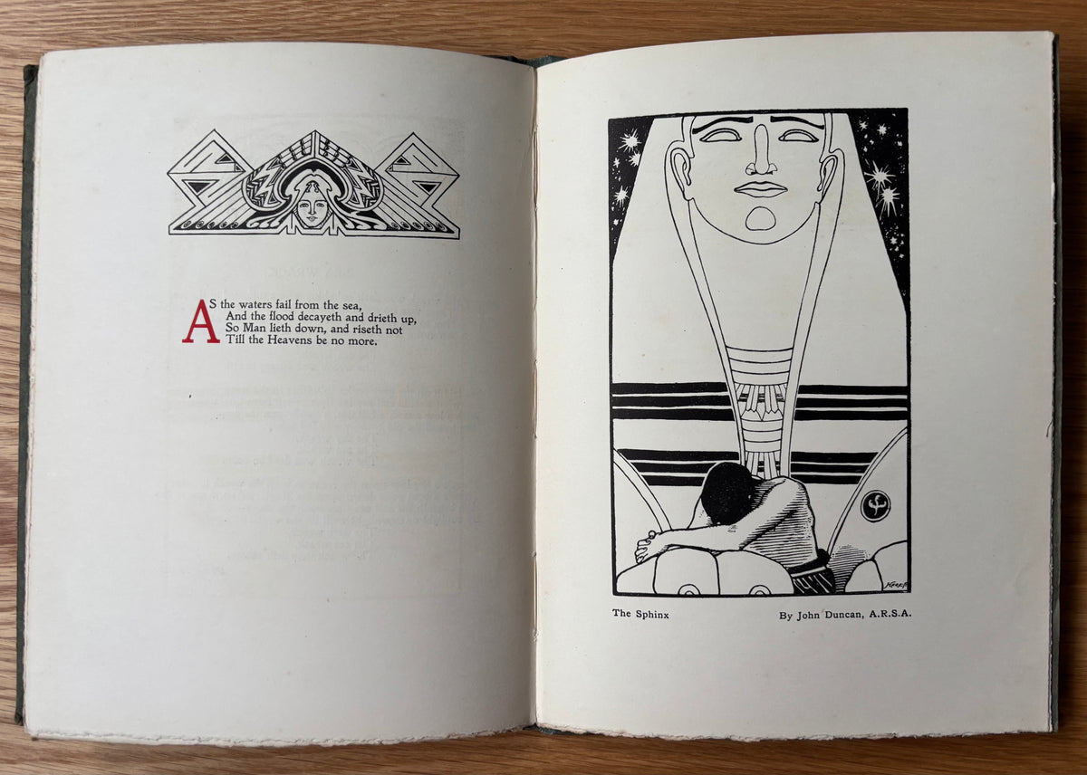 CELTIC POETRY WIND IN THE PINES John Duncan Art Nouveau 1922 Foulis SCOTTISH