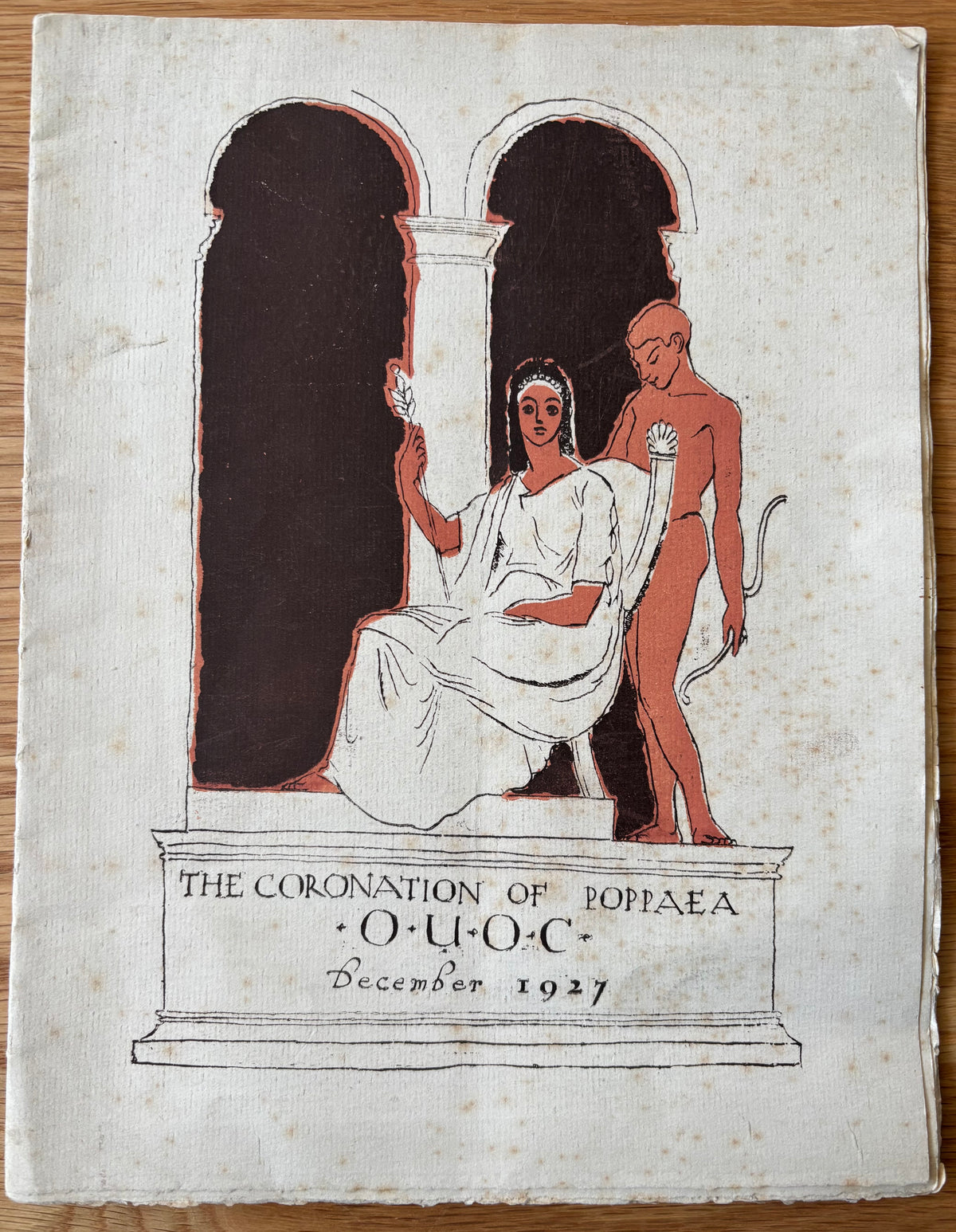 John Aldridge PROGRAMME 1927 OUOC Oxford University Great Bardfield CORONATION OF POPPAEA