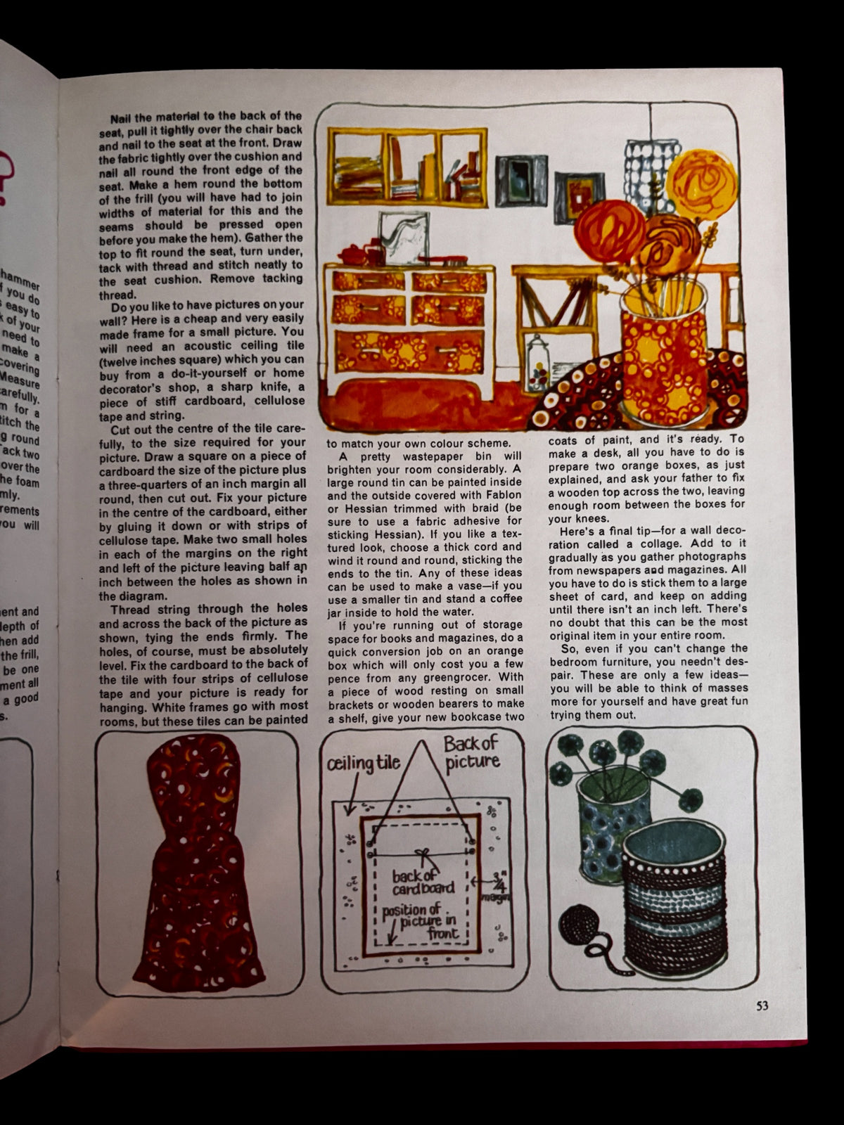1970’s GIRL! GIRL! GIRL! ANNUAL Chelsea 1970 Purnell Illust Fashion Pop Hair