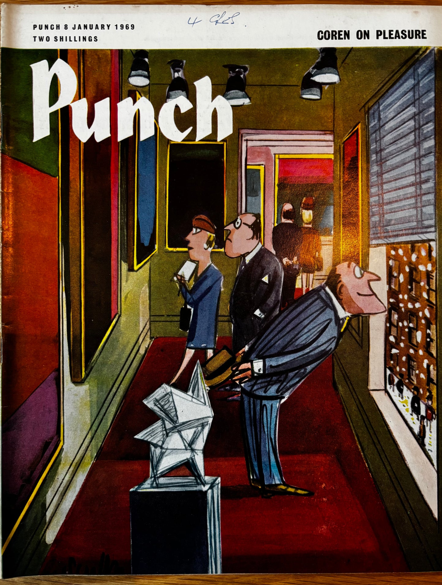 PUNCH MAGAZINE January 8 1969 MODERN ART Snowing Winter SCULLY