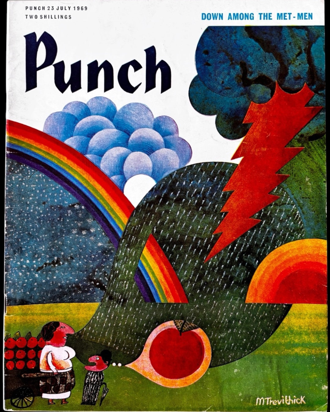Michael Trevithick PUNCH MAGAZINE July 1969 60's ART ADVERTS CARTOONS POP