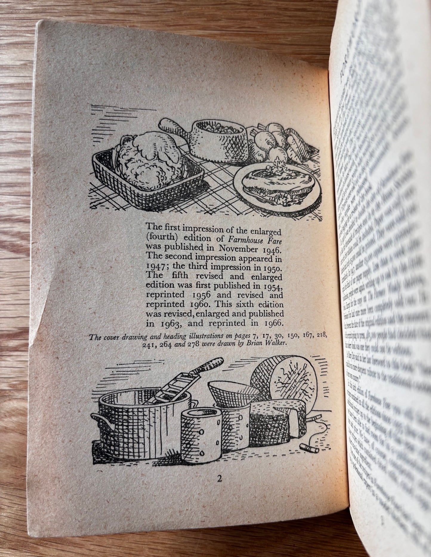 Brian Walker FARMHOUSE FARE The Farmers Weekly Recipes 1966 Cookbook