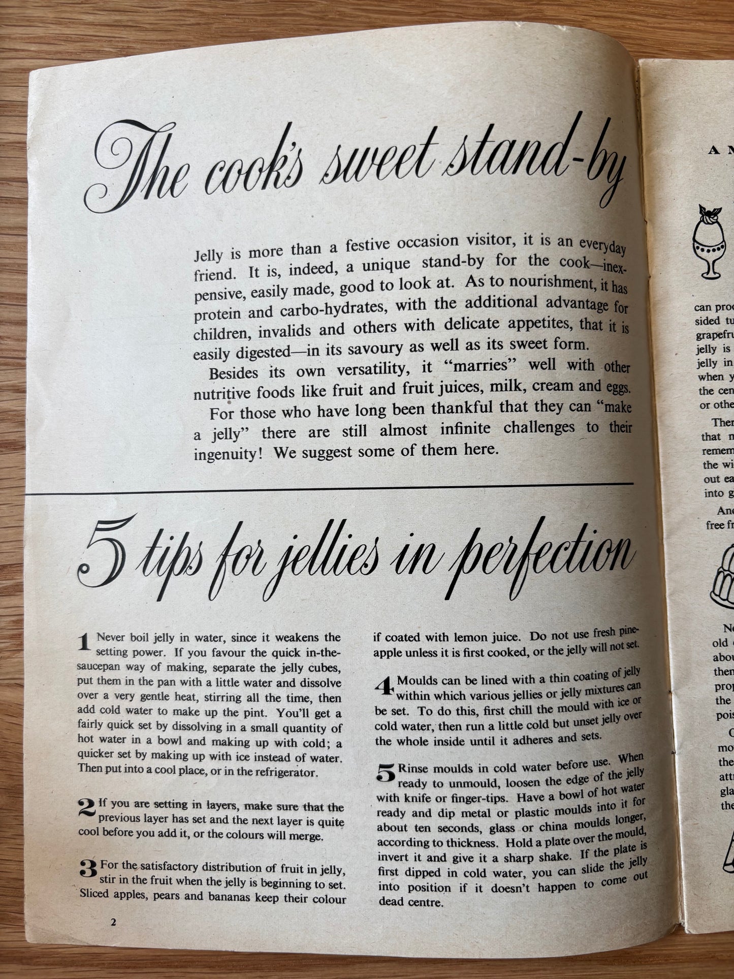 Chivers Jellies RECIPE BOOKLET 1960’s Dessert Cookbook Good Housekeeping