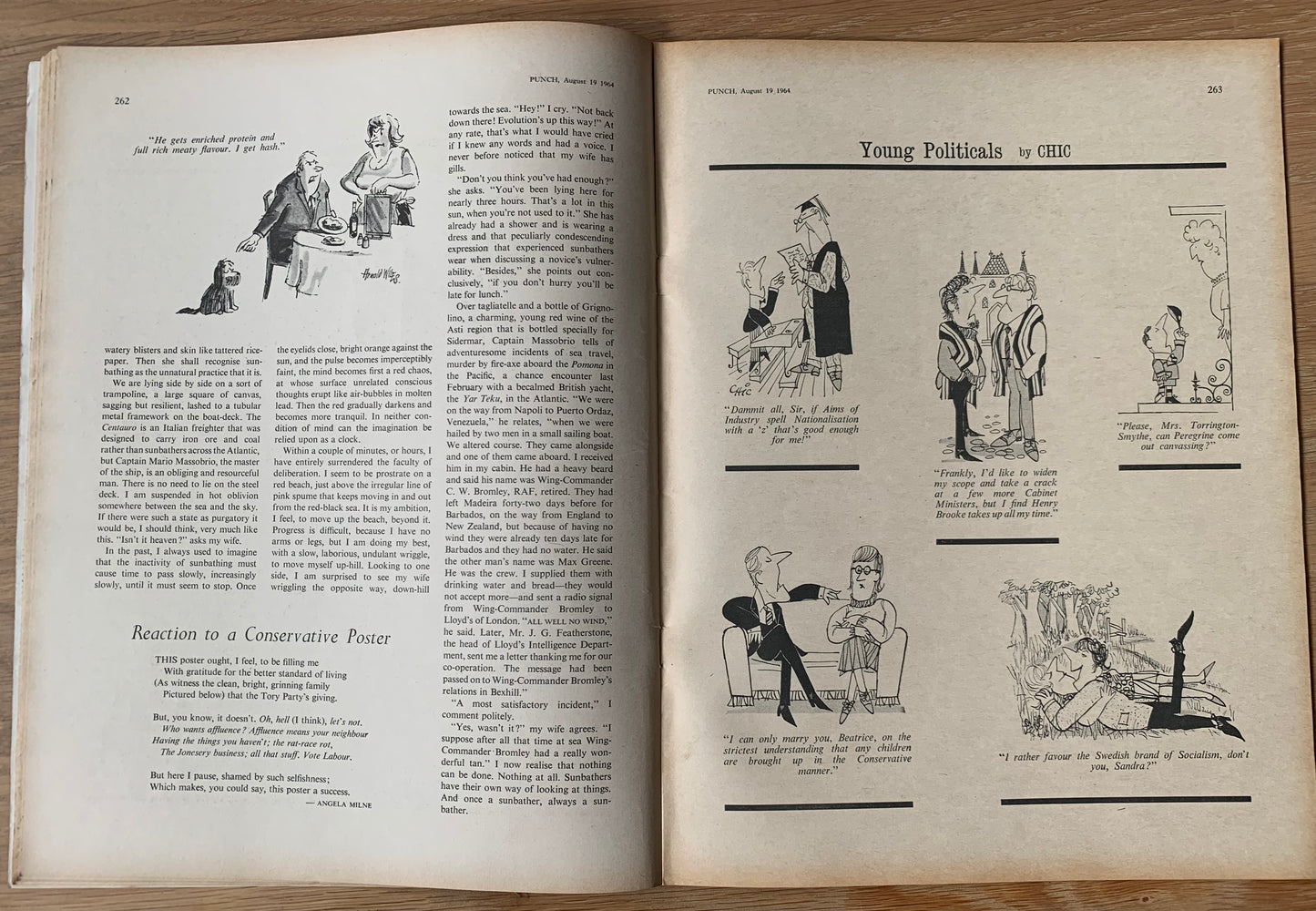 Blake Quentin PUNCH MAGAZINE August 1964 ART Cartoons - transpontinebooks