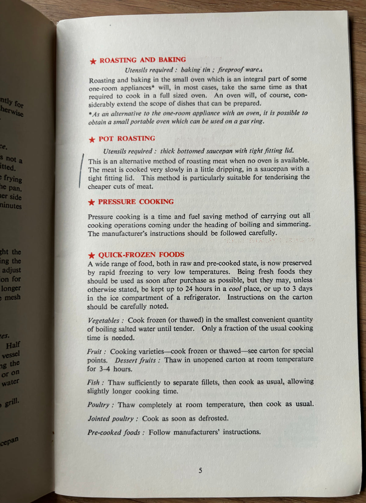 ONE ROOM COOKERY VIntage Recipe Booklet 1950’s/1960’s - transpontinebooks