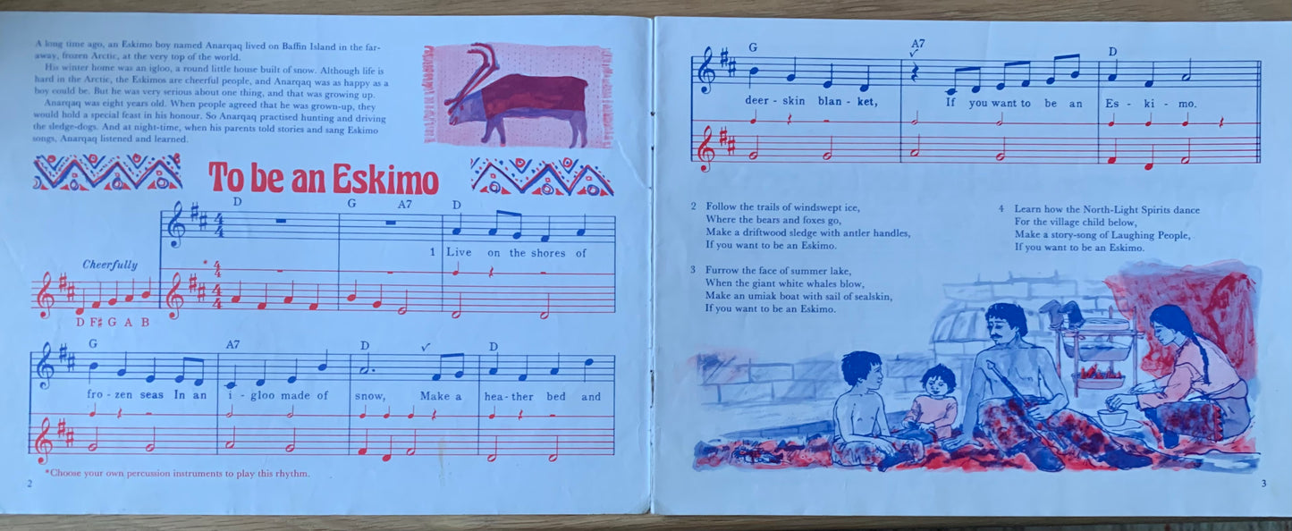 Margaret Theakston TIME AND TUNE 1977 ANARQAQ AND THE ANIMALS BBC Radio For Schools - transpontinebooks