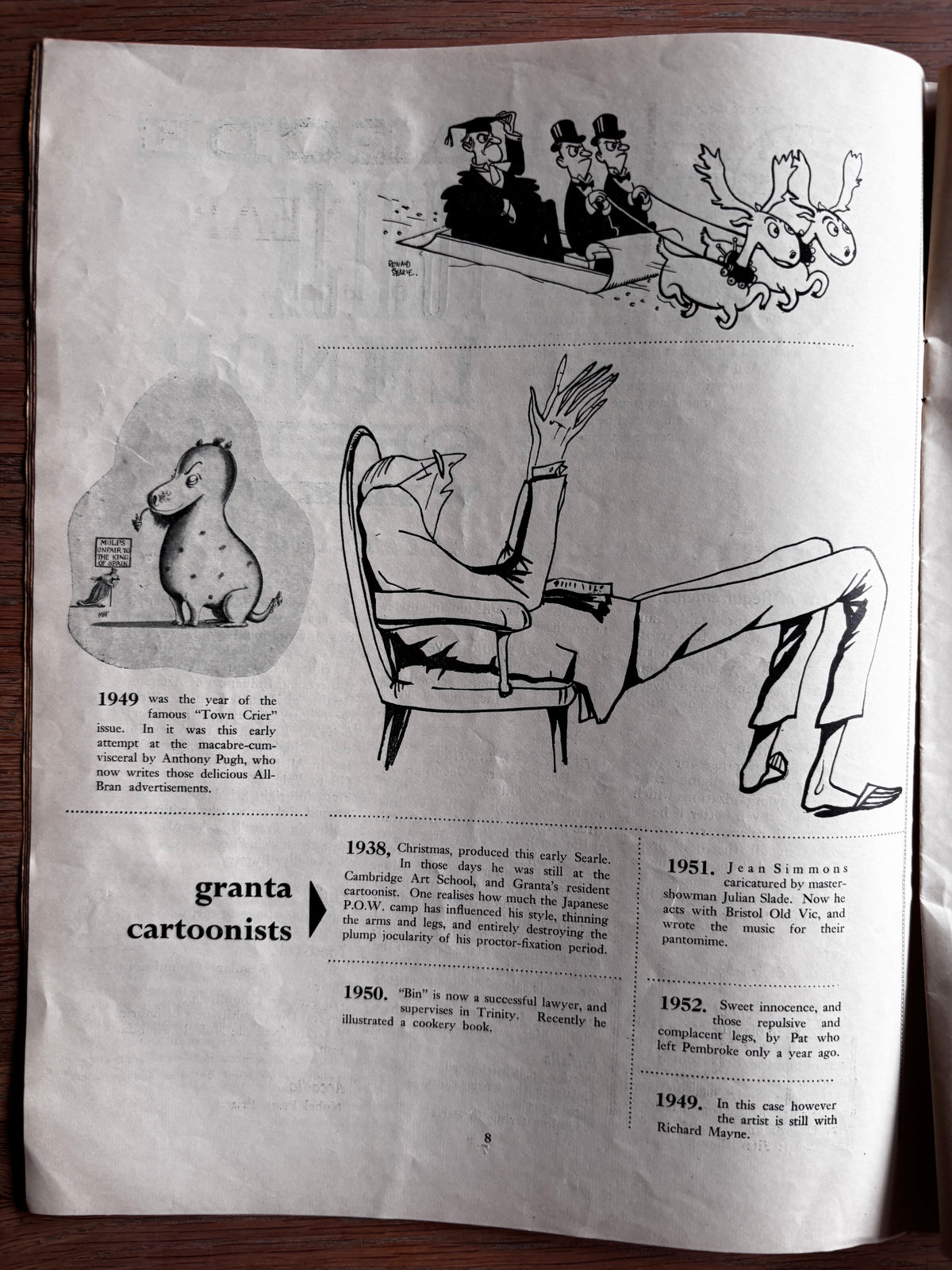 Mark Boxer THE GRANTA Cambridge University Magazine February 21st ART Economy Edition