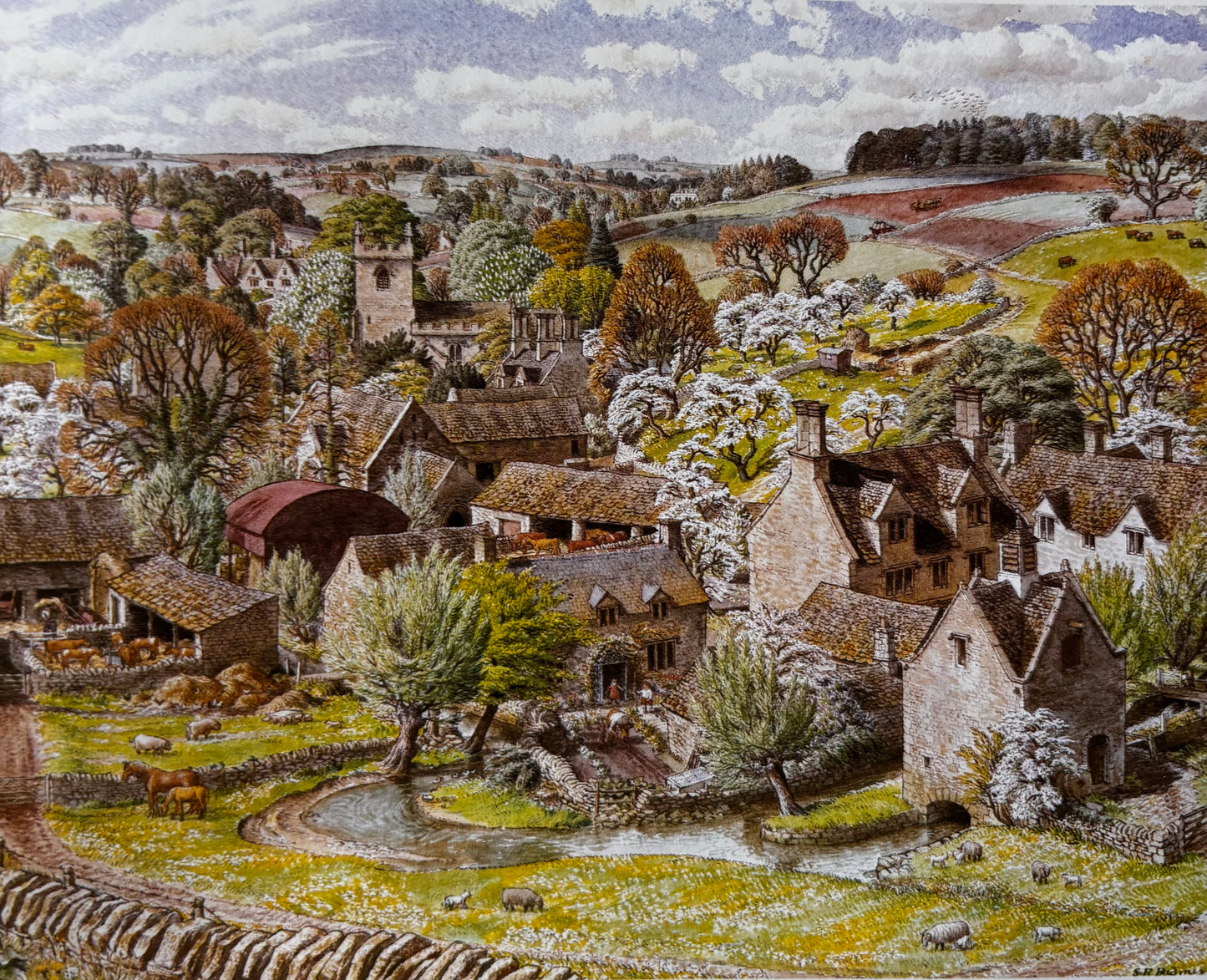 S R Badmin Signed THE ENGLISH LANDSCAPE 1985 ART Chris Beetles ILLUSTRATIONS