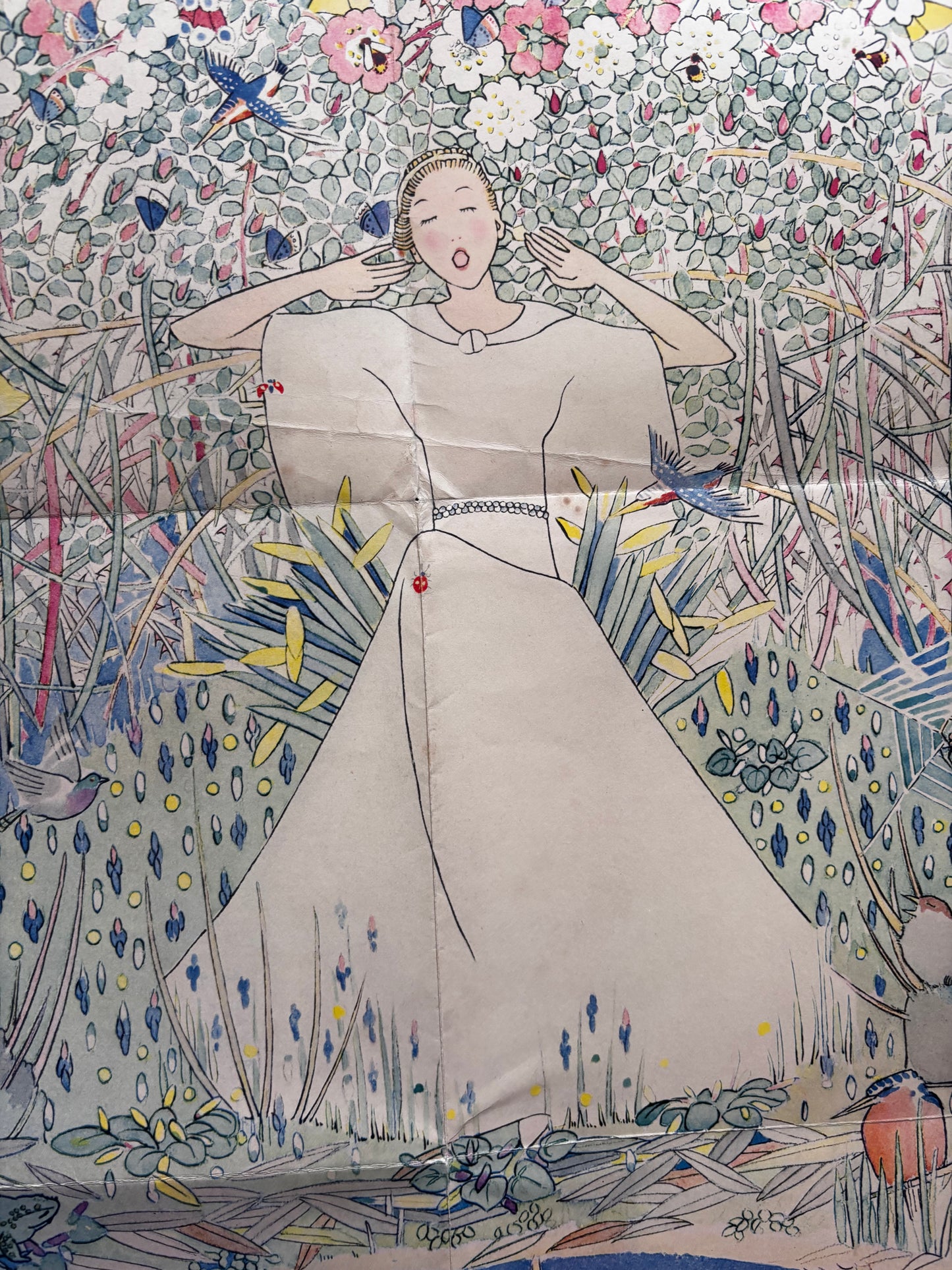 Winifred Marks LARGE SLEEPING BEAUTY POSTER 1934 Child Education School