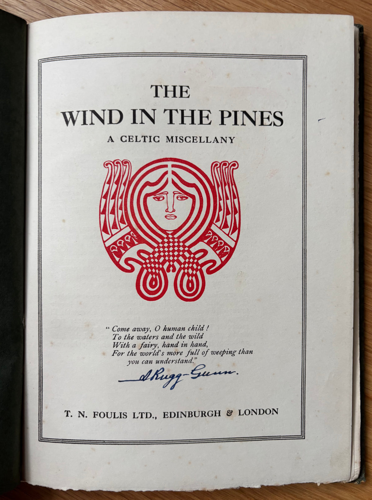 CELTIC POETRY WIND IN THE PINES John Duncan Art Nouveau 1922 Foulis SCOTTISH