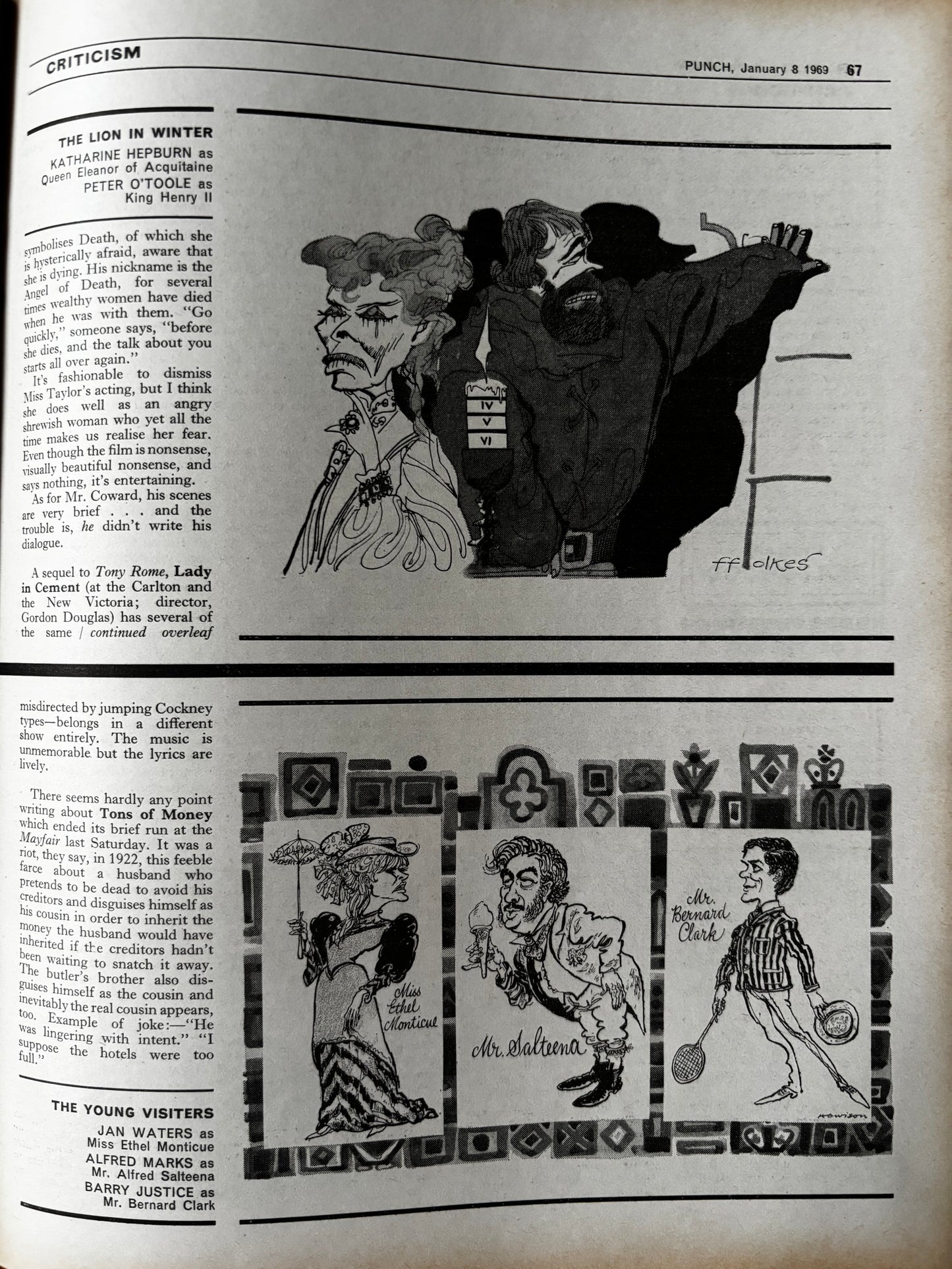 PUNCH MAGAZINE January 8 1969 MODERN ART Snowing Winter SCULLY
