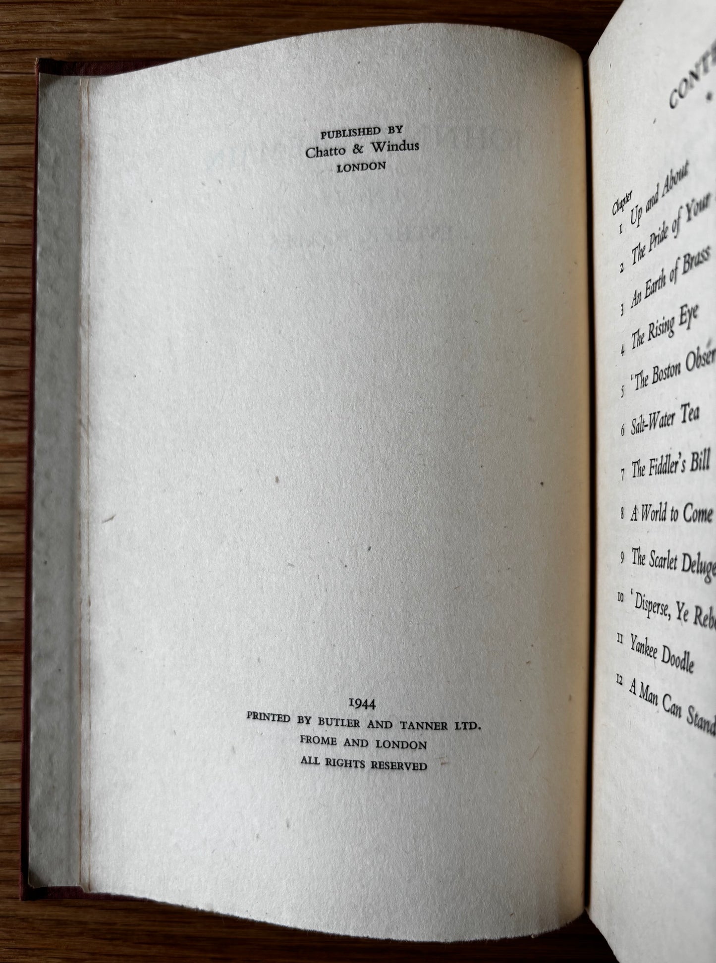 Trekkie Ritchie JOHNNY TREMAIN Chatto & Windus  1941 DJ 1st Esther Forbes Parsons