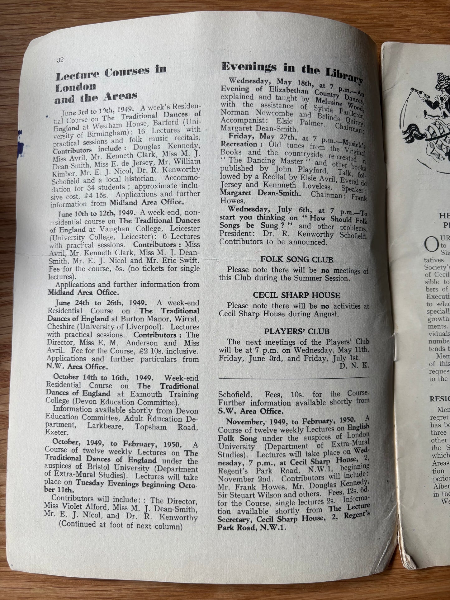 ENGLISH DANCE & SONG May 1949 Folk Dancing Society MAGAZINE Hobby Horse