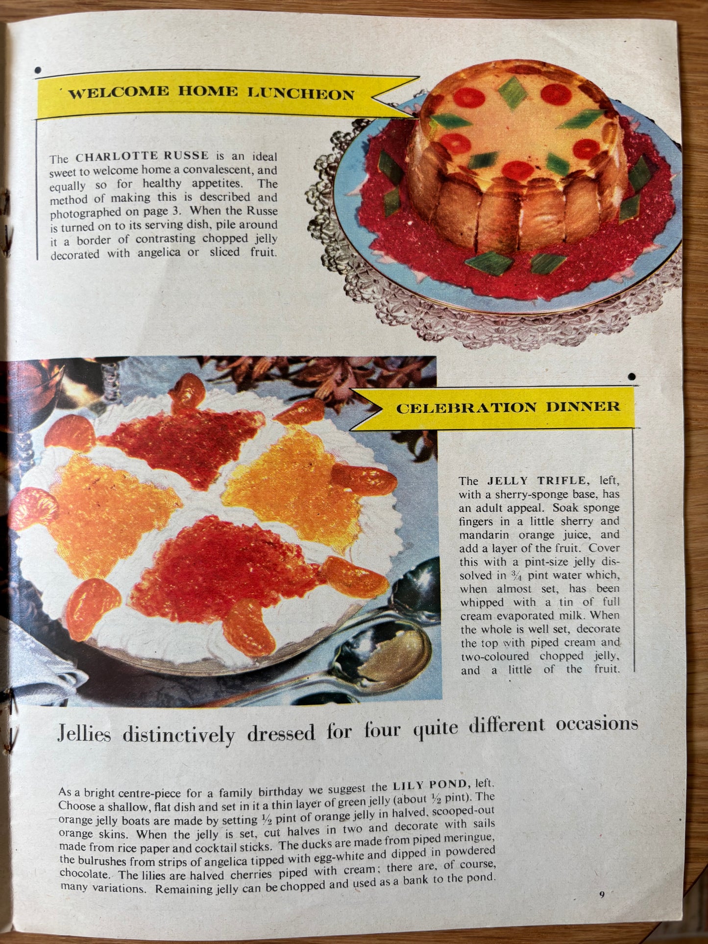 Chivers Jellies RECIPE BOOKLET 1960’s Dessert Cookbook Good Housekeeping