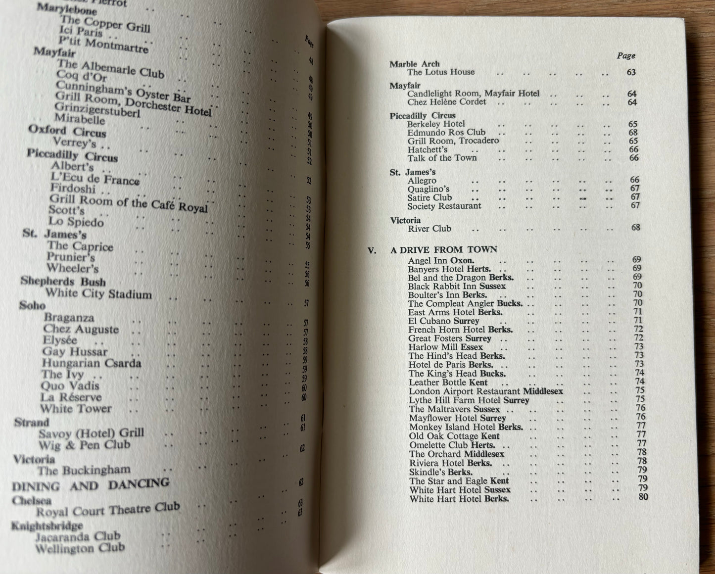 EGON RONAY 175 Eating Places In And Around London EARLY EDITION - transpontinebooks