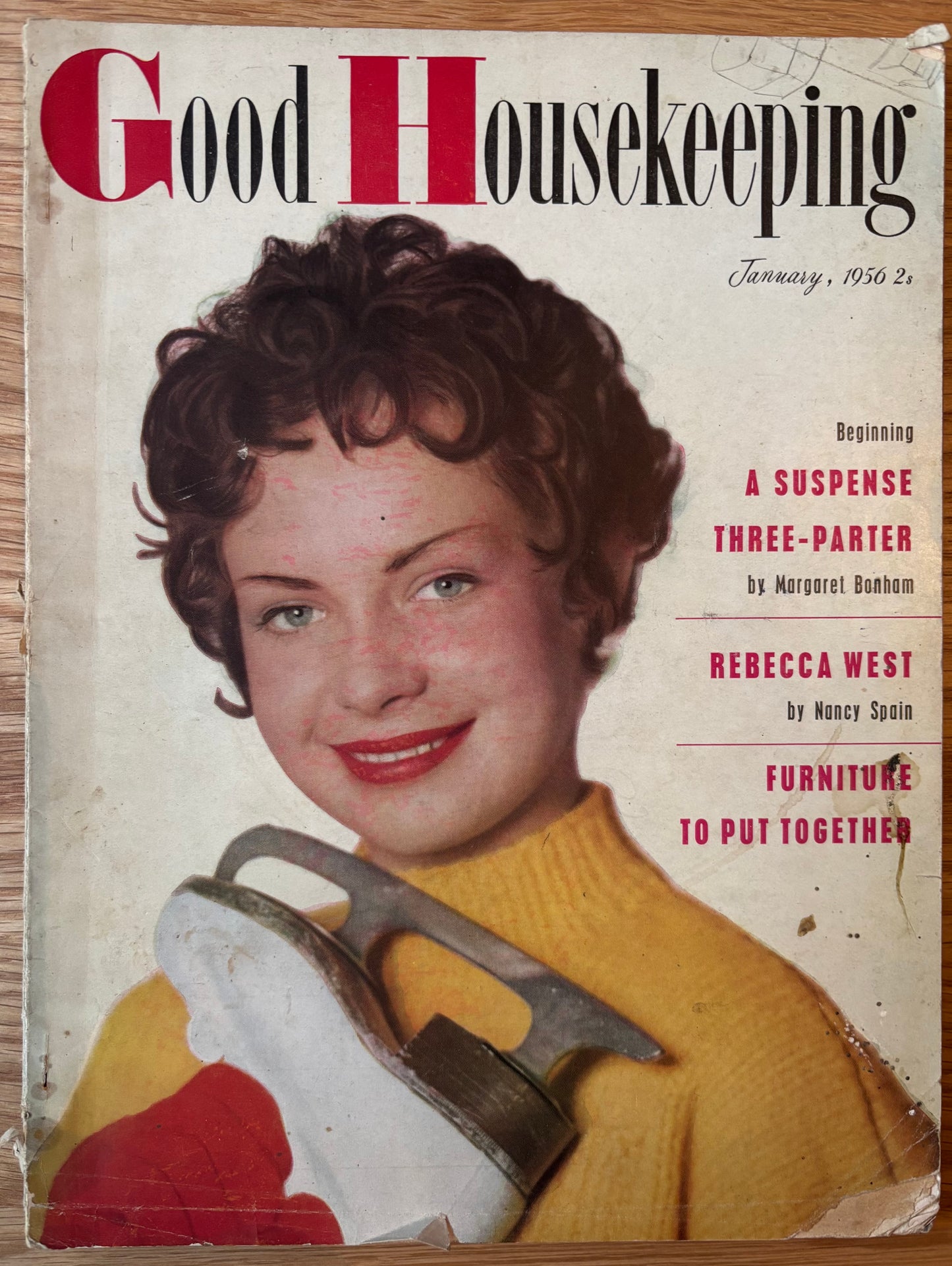 GOOD HOUSEKEEPING Magazine January 1956 Illustrated Rebecca West Recipes Ads