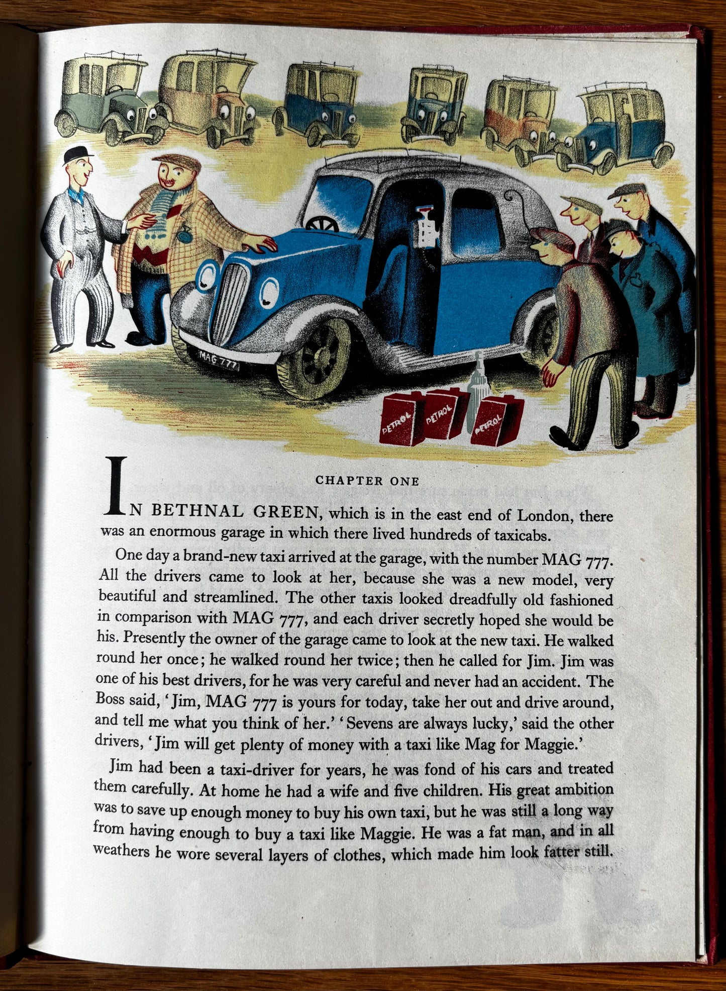 Hilary Stebbing MAGGIE THE STREAMLINED TAXI 1st Ed DJ Transatlantic Arts Ltd ILLUSTRATED