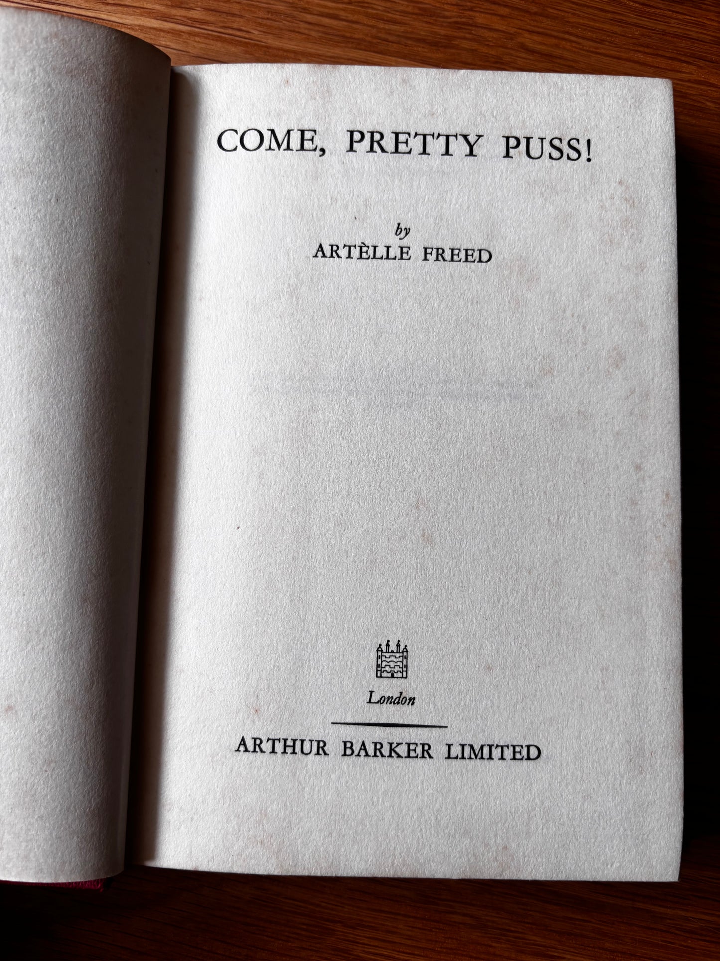 Betty Swanwick COME PRETTY PUSS Artelle Freed 1959 DJ Arthur Barker