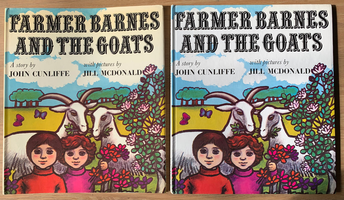 Jill McDonald FARMER BARNES AND THE GOATS 1976 DJ John Cunliffe Andre Deutsch - transpontinebooks
