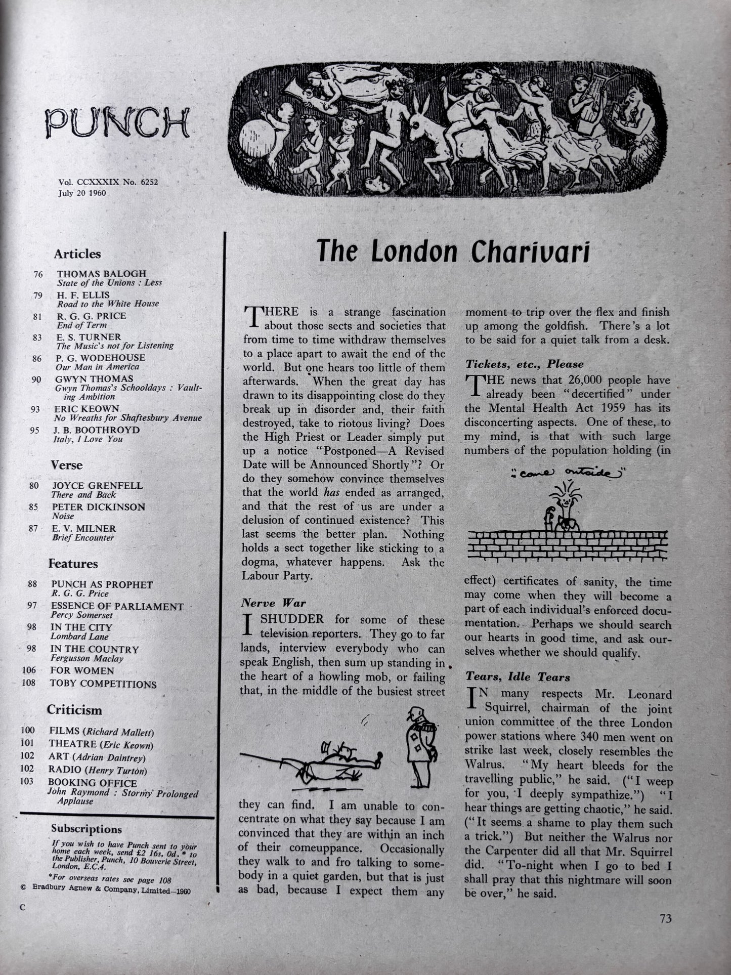 Quentin Blake PUNCH MAGAZINE July 20 1960 Ronald Searle Beach Shells