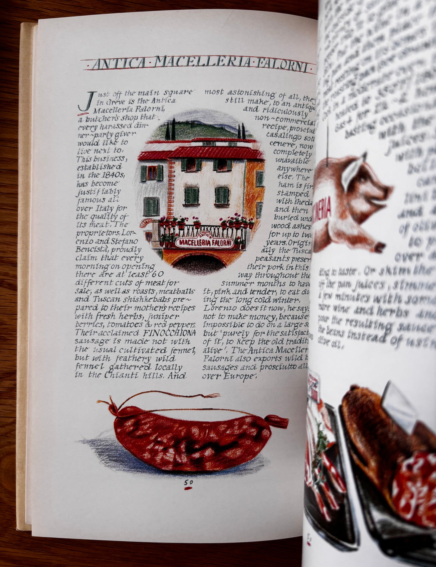 Leslie Forbes A TABLE IN TUSCANY 1st DJ 1986 2nd Imp ITALIAN RECIPES COOKBOOK